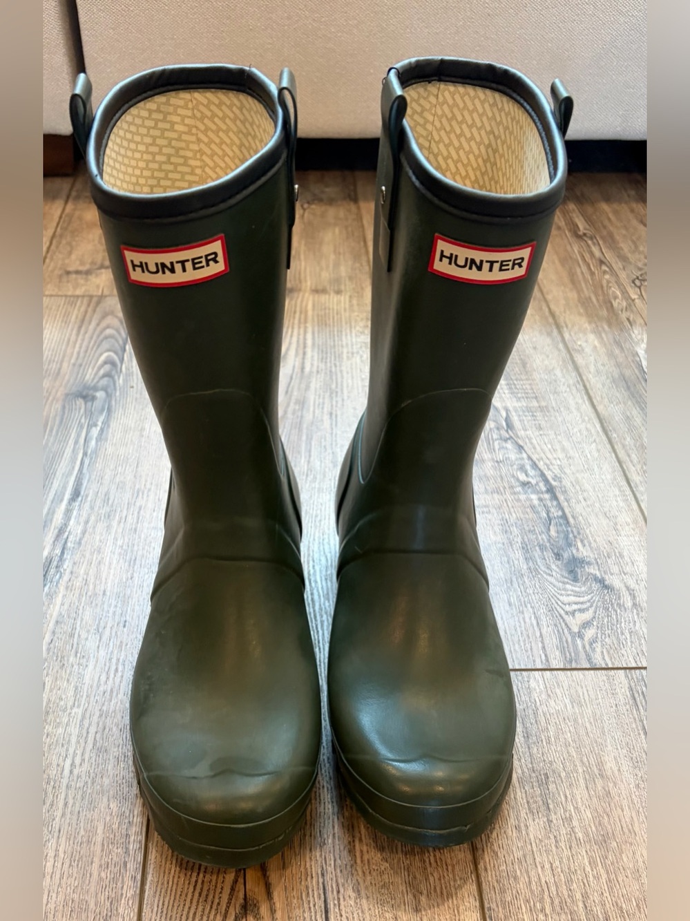 Hunter Original Short Rain Boots Green US 13 Men EU 47 Waterproof